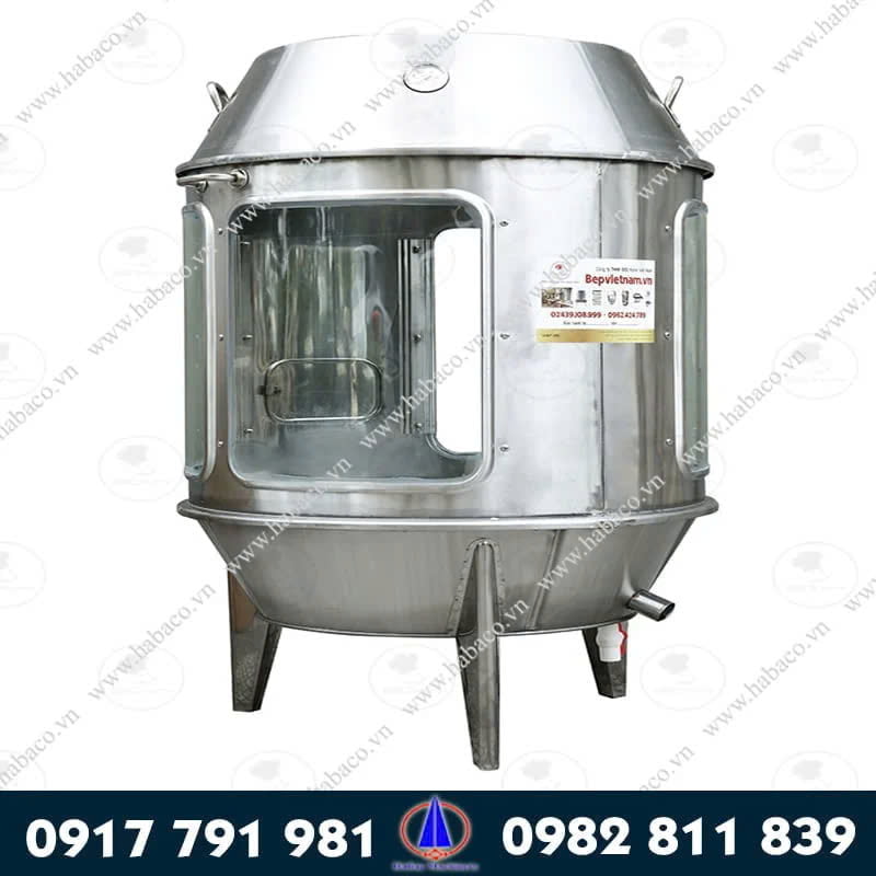 Lò quay vịt dùng kính